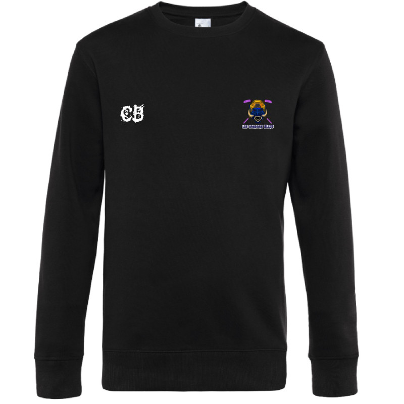Sweat col rond les cochons bleus de Bressuire