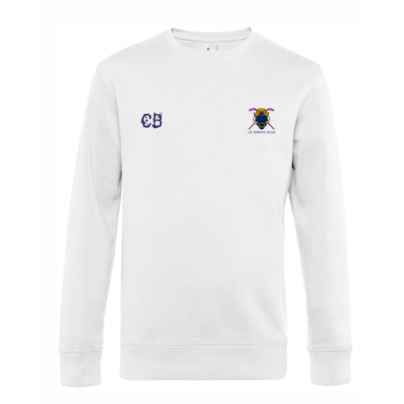 Sweat col rond les cochons bleus de Bressuire