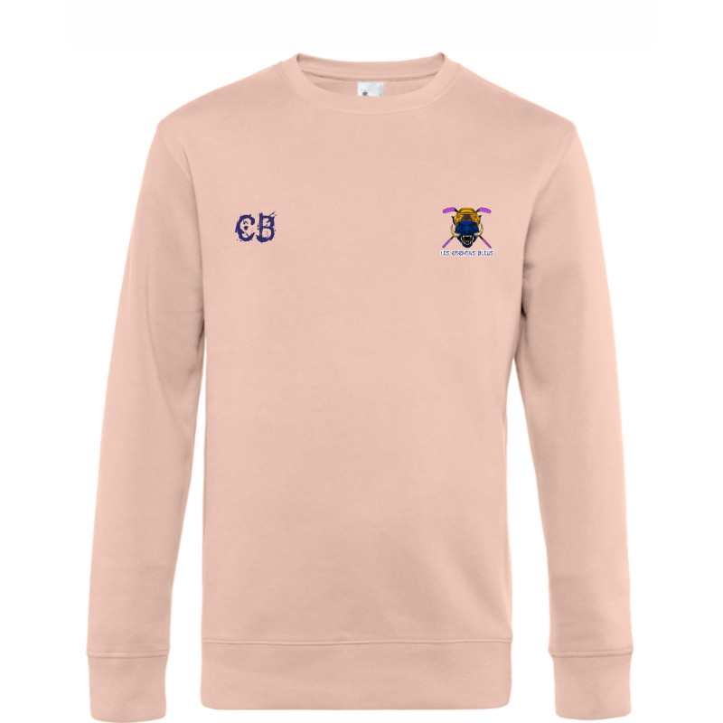Sweat col rond les cochons bleus de Bressuire